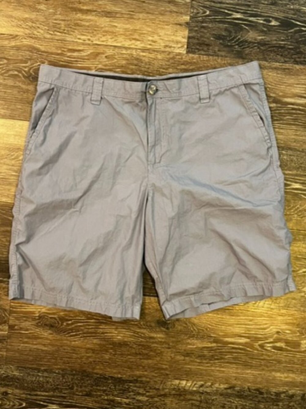 Men's Columbia Sportswear Chino Shorts, Size 38, Gray, Pockets, Ex Cond!